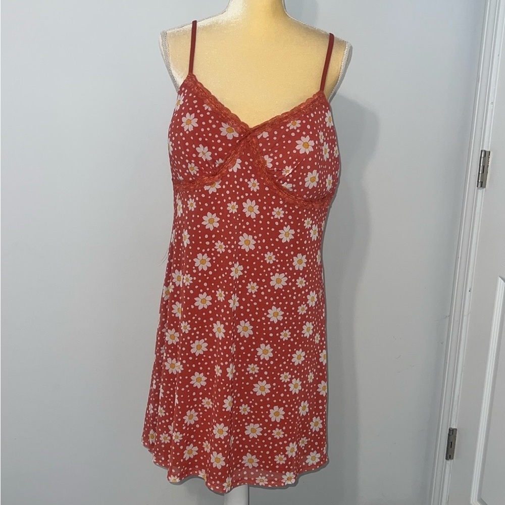 No Boundaries Padded Bra Floral Mesh Sundress w Adjustable Straps Size XXXL